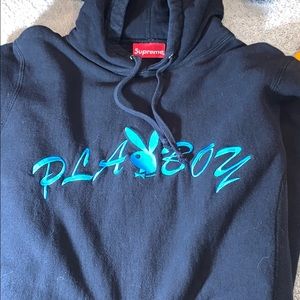 Authentic supreme x playboy hoodie